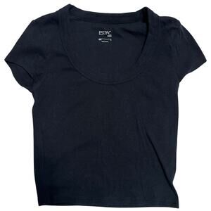 Pacsun Est Pac 1980 Women’s Scoop Neck Size S Black Cotton Baby Tee Top